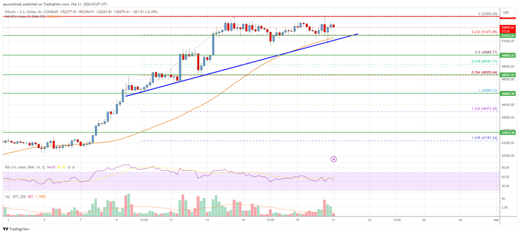 Ανάλυση τιμής Bitcoin: Το BTC αυξάνει προς τα 53.000 $, βλέπει περισσότερα ανοδικά Bitcoin 86aeb5.png