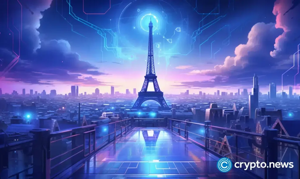 Crypto News Paris Blockchain Modern City Background Neon Colors Cyberpunk Style02.webp.webp